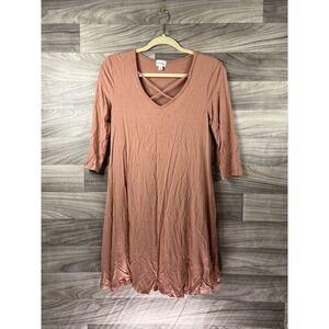 Womens Emberley 3 Quarter Sleeve Dress, Fashion Style, Young Womens Size XS Pink